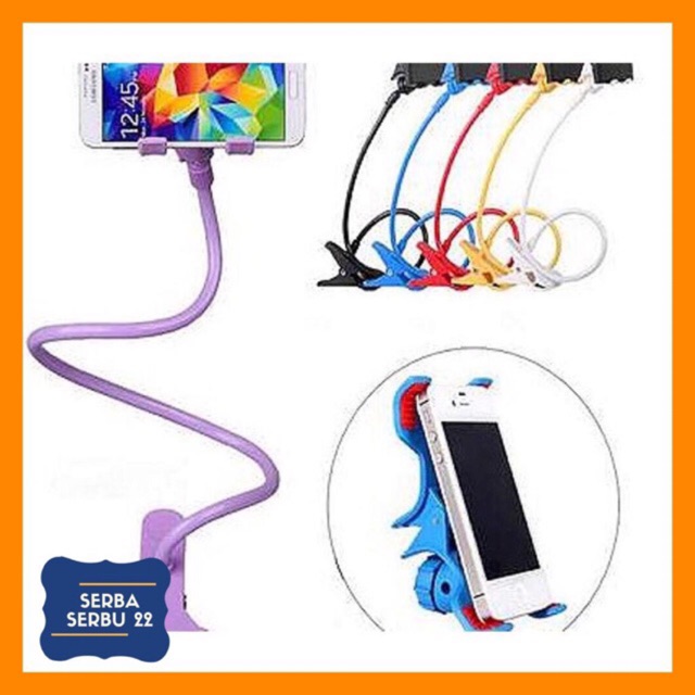 Lazypod Jepit Flexible Holder HP Standing Jepitan Narsis Fleksibel For Smartphone