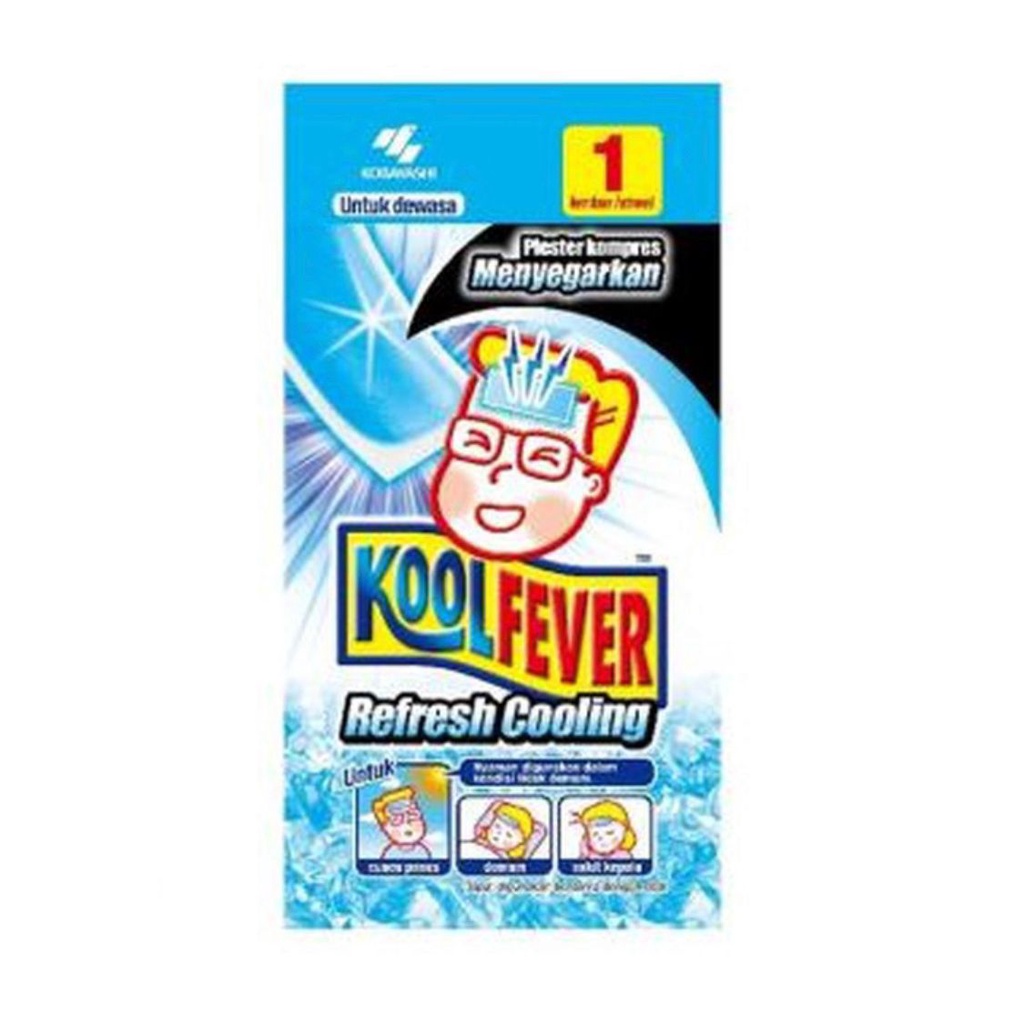 Kool Fever Cool Fever Plester Kompres Demam Bayi Anak Cooling Patch Demam Koolfever 1 Pcs Gel Kompres Bayi Non Byebye Fever