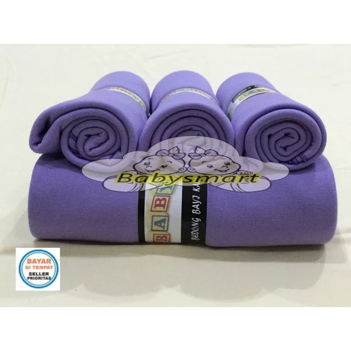 Babysmart - 4 Pcs Bedong Bayi Premium BABY RICHI Single Colour / Selimut bayi / Alas tidur bayi / Bahan Halus