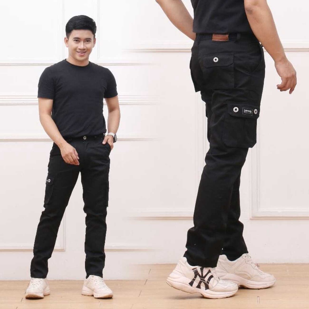 Celana Chargo Panjang Pria Original Jumbo Slimfit Army Laki Laki Murah Loreng Kargo Pant Big Size Dewasa Chargo Hitam Premium Jogger Distro Cowo Jeans Tebal