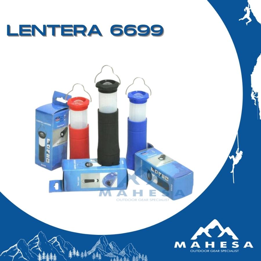Senter Multifungsi Senter + Lentera 6699 Senter Camping Lampu Tenda Lampu Camping Senter Hiking