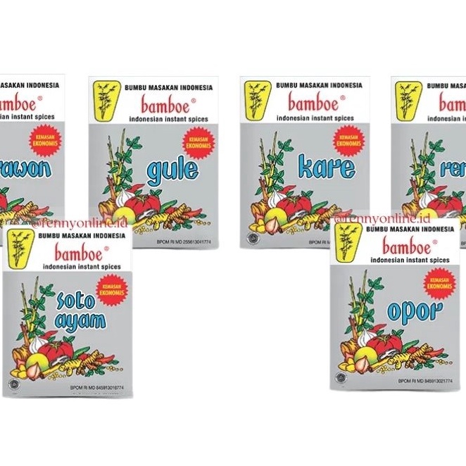 

Bumbu Instant Bamboe Kemasan Ekonomis / Varian Bisa Request / 40 gr