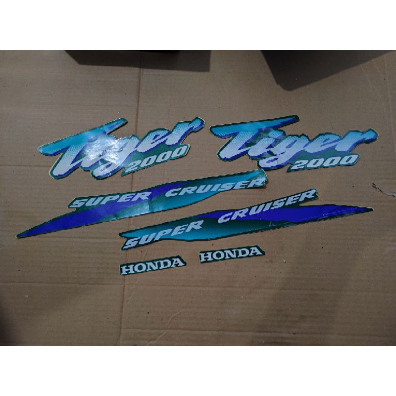 stiker striping body tiger lama tiger lawas tilas HIJAU