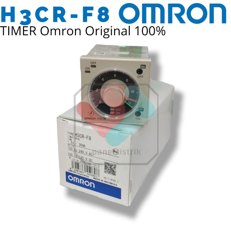 TIMER H3CR -F8 220V OMRON ORIGINAL/Timer H3CR -F8 220V/ 2 Jarum omron