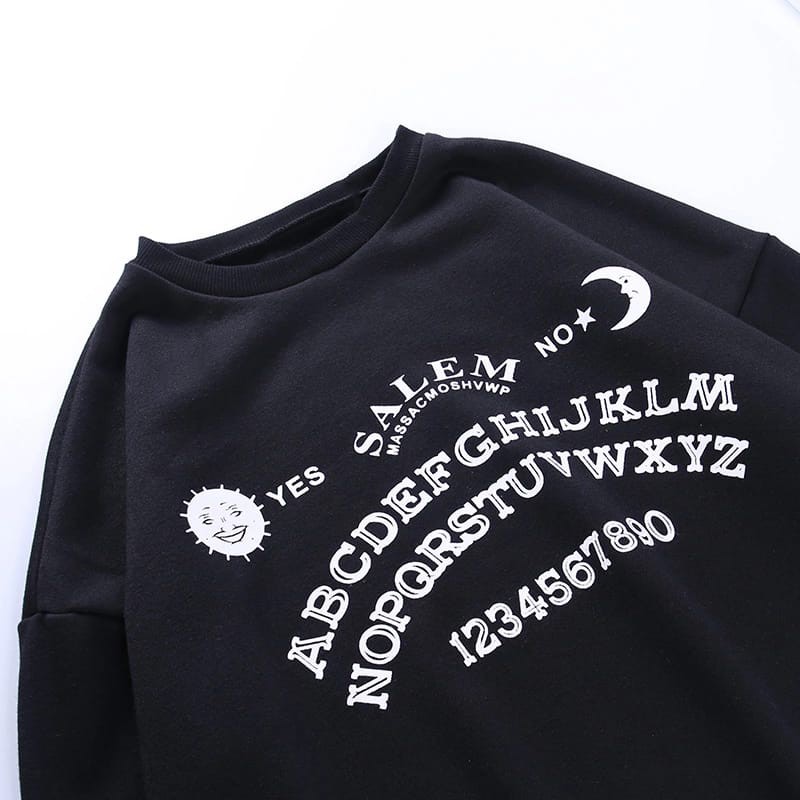 Salem Black Sweater hoodie wanita model terbaru