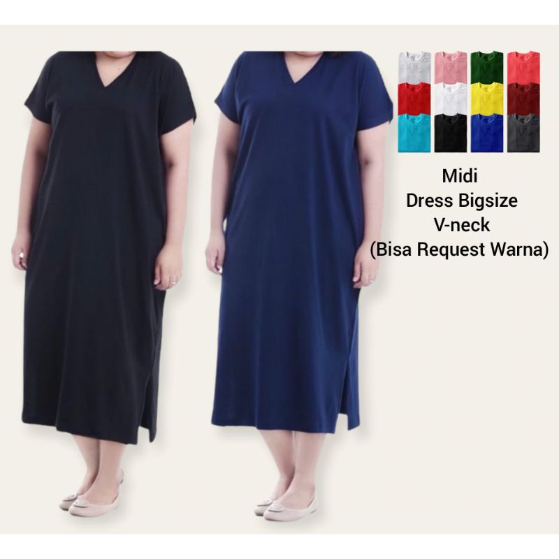 Zea Midi Dress Bisa Request Warna BY GHAZHIYA