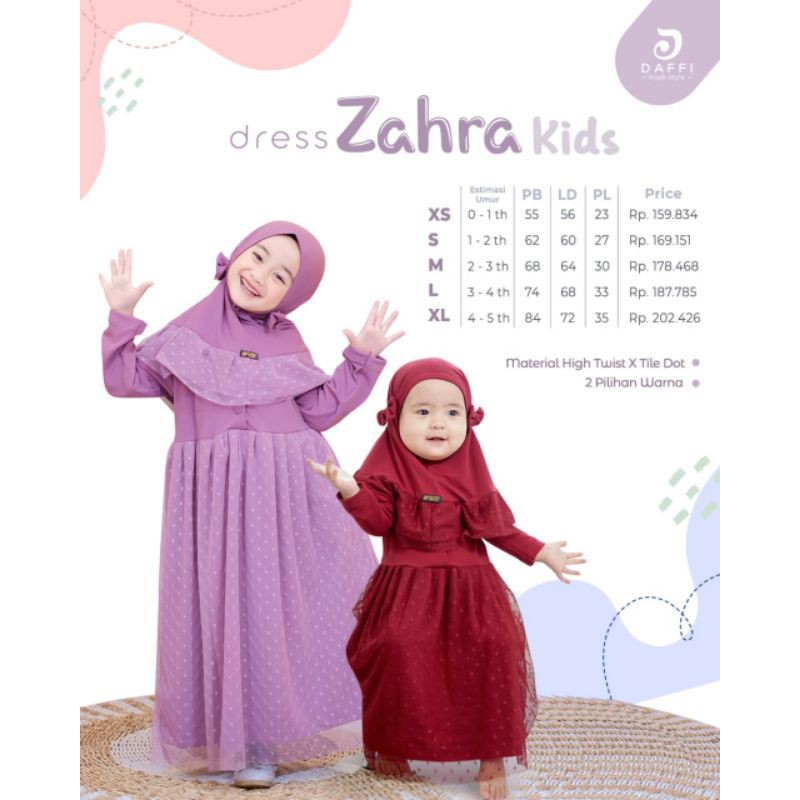 Gamis Anak ORI DAFFI ZAHRA Kids