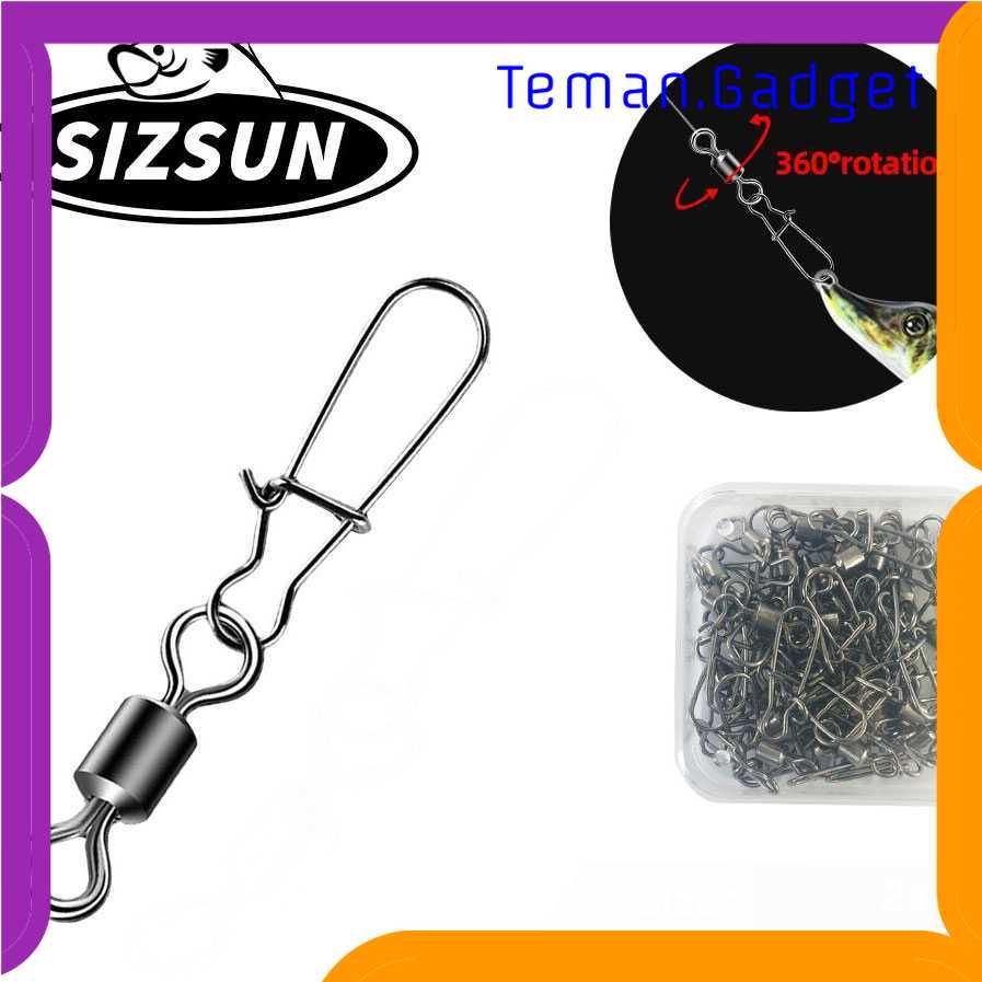 TG - HFC SIZSUN Konektor Kail Pancing Snap Swivel Fishing Hook 30mm 8PCS - S20