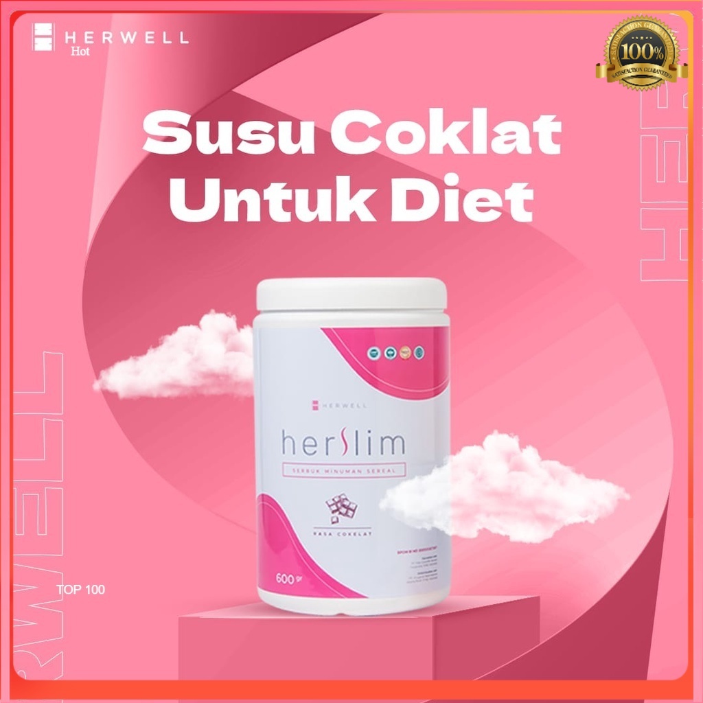 Herslim Susu diet 1 BOX ISI 20 SACHET - Susu Coklat Untuk Diet/Susu/Coklat/Meal Replacement/Minuman Diet/Penurun Berat Badan/Susu Diet/Slim Fit/Obat Diet/Detox Slim  Herwel BPOM HALAL ORIGINAL ORI OFFICIAL STORE Herwell ASLI