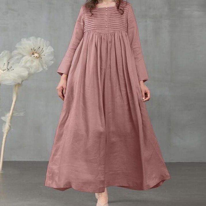 Spesial Order Dress Korea // Dress Remaja Geraldine Maxi Korean Style