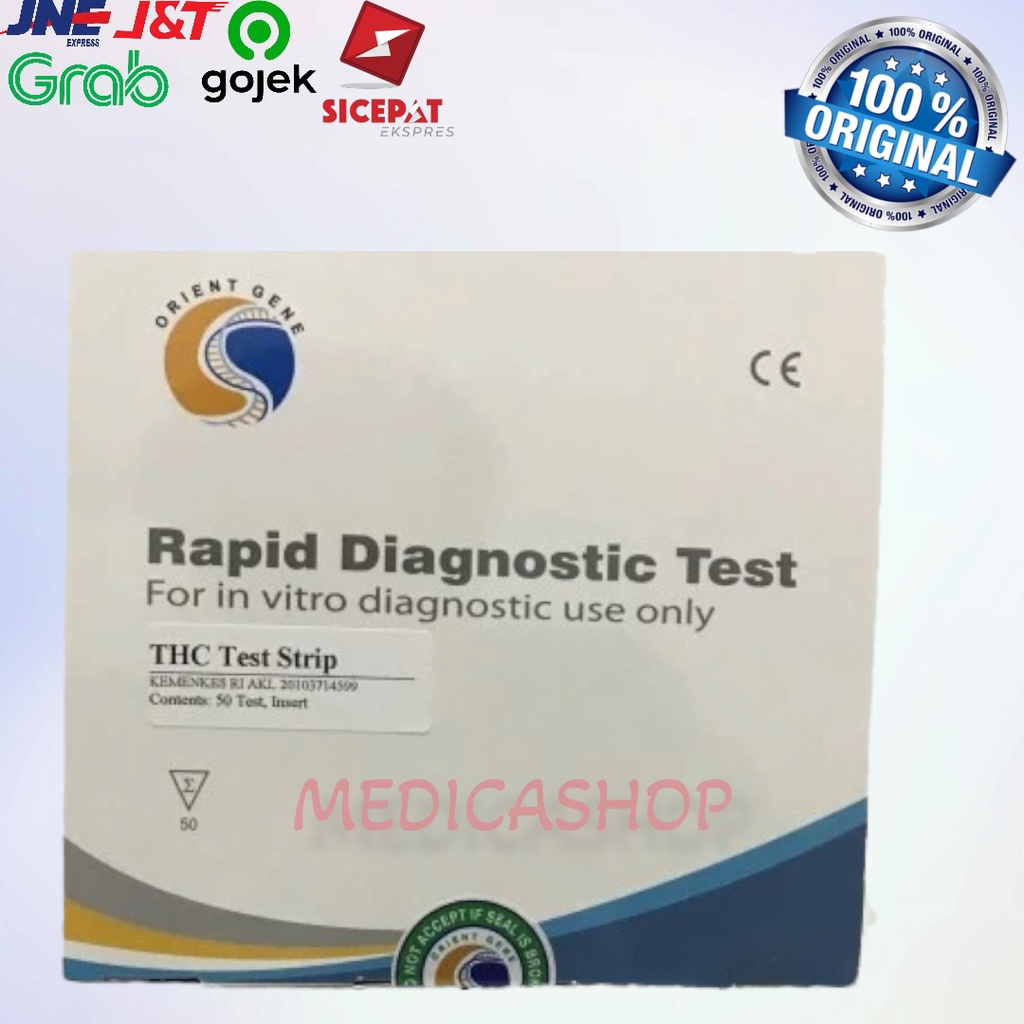 Orient Gene THC (Marijuana) Rapid Test Strip Alat Tes-Marijuana 50T