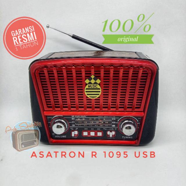 Radio FM AM SW Asatron R 1095 USB 100% ORI