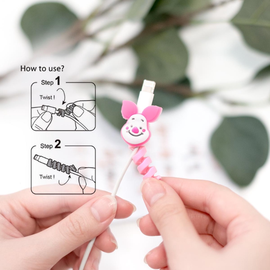 DISNEY - Cable Saver TWIST/ Cable Protector SPIRAL/ Pelindung Ujung Kabel (Android &amp; Apple)