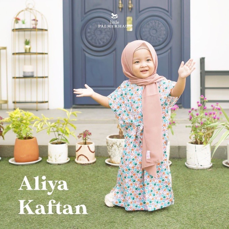 Little Palmerhaus Aliya Kaftan - Baju Muslim Kaftan Bayi Perempuan 12-24 bulan, 2-3 tahun, 4-5 tahun