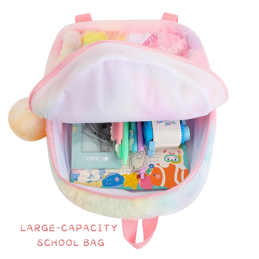 Tas Unicorn Bulu Pretty Cantik Tas Ransel Anak Perempuan Tas Blingberry Original Tas Blingberry TK PAUD SD Kado Ultah Unicorn Tas jalan anak perempuan
