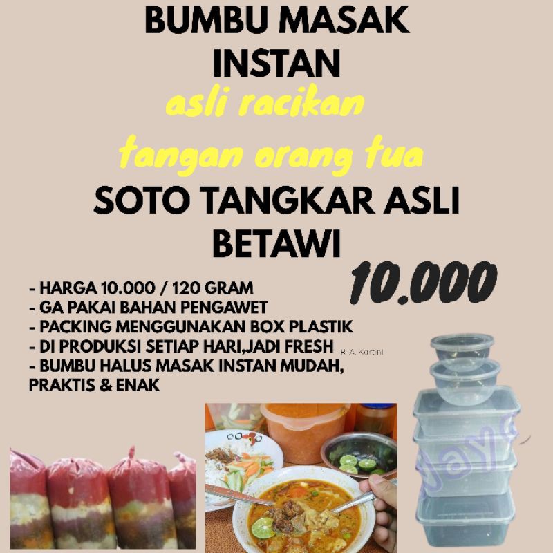 

BUMBU SOTO TANGKAR ASLI BETAWI - BUMBU MASAK INSTAN MUDAH ENAK PRAKTIS