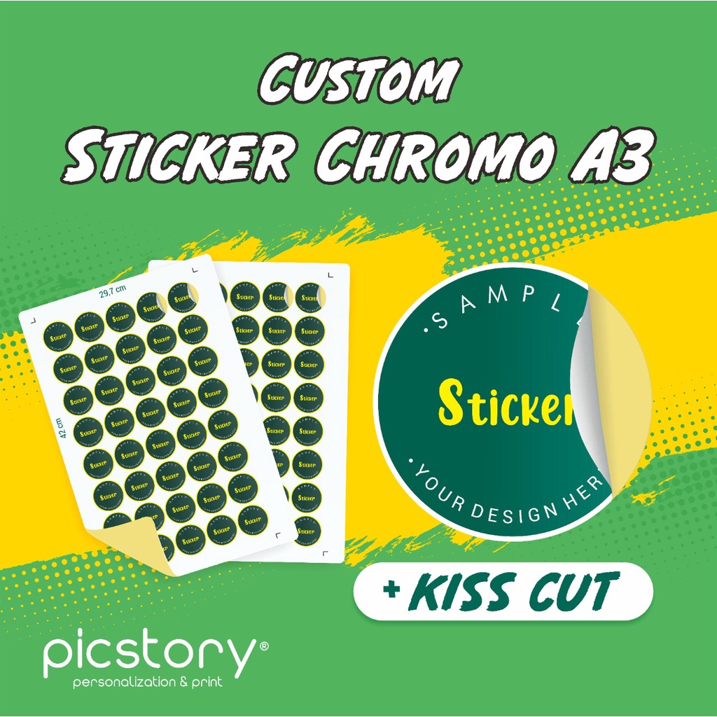 

Cetak Custom Stiker Chromo Kiss Cut - Sticker Label Makanan Kemasan