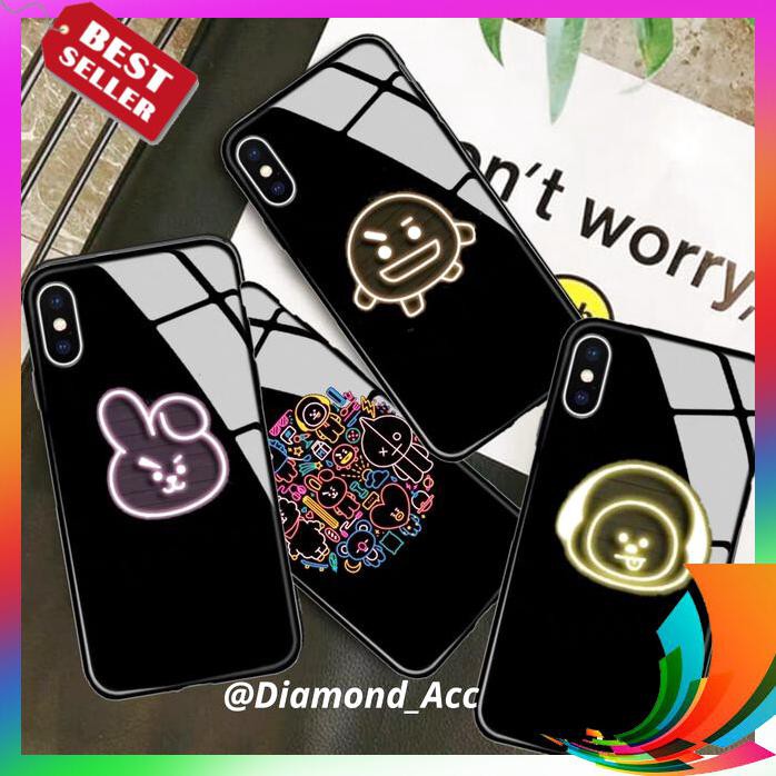 【TERBARU】 PREMIUM Case GLASS MOTIF BT21 2 SAMSUNG GALAXY J7 PRIME