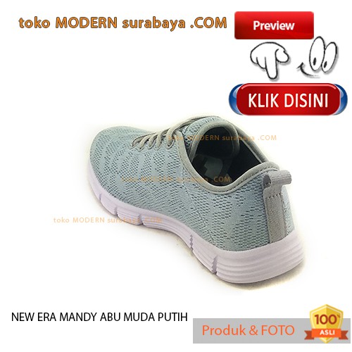 NEW ERA MANDY ABU MUDA PUTIH sepatu anak casual kets sneakers