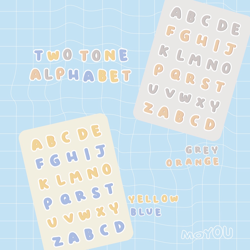 

Two-Tone Alphabet for Deco/Decoration/Journal by Moyou Goods