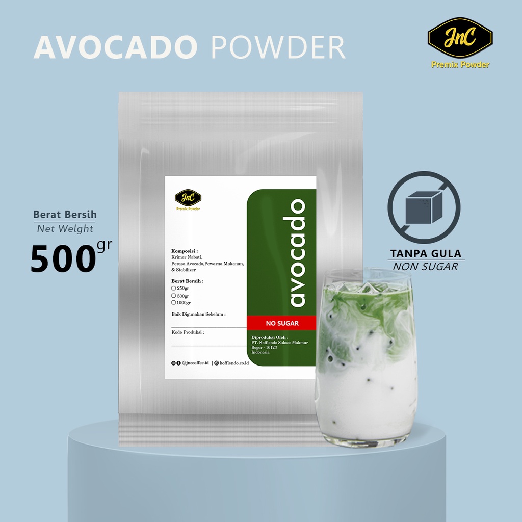 JnC Avocado Tanpa Gula 500gr / bubuk minuman Avocado