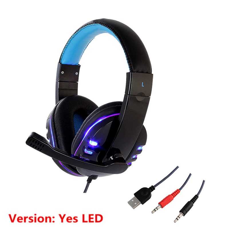 HANXI Gaming Headphone Headset LED with Mic - CH1