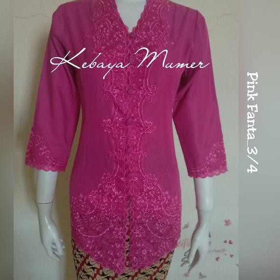 BEST SELLER Kebaya Encim Merah | Kebaya Murah Merah | Kebaya Bordir | Kebaya Encim Pink Fanta | Keba