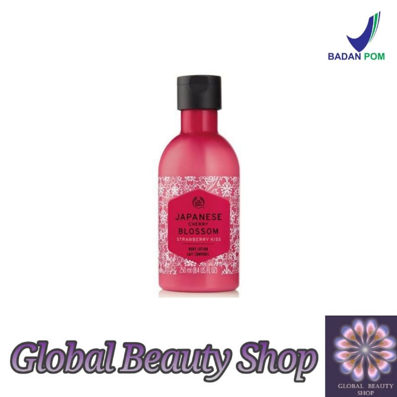 The Body Shop Japanese Cherry Blossom Strawberry Kiss - Body Lotion - Shower Gel