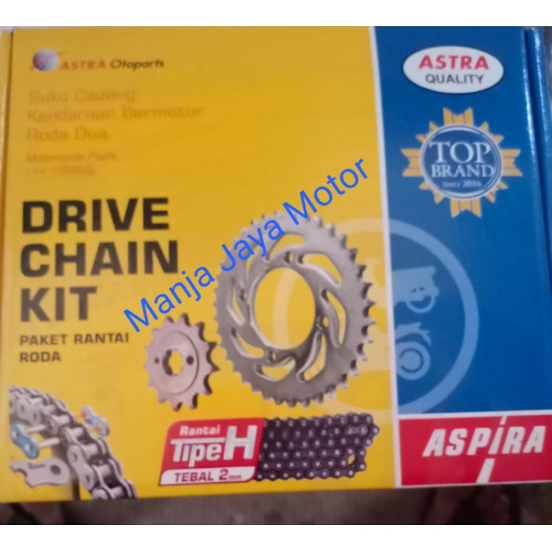Paket Gir &amp; rantai set KTL Aspira for Supra fit new/revo lama/supra fit