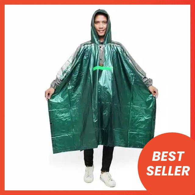 Jas Hujan Jubah Lengan Fortuna Elmondo 711 Jas Hujan Ponco Pria wanita Jumbo Poncho Big Size Metalik Berkualitas