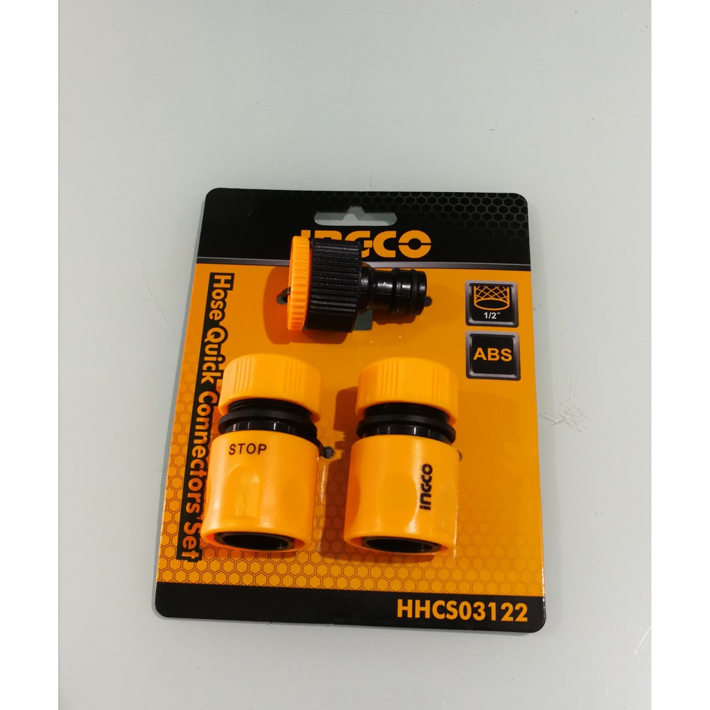 INGCO HOSE QUICK CONNECTOR SAMBUNGAN SELANG ISI 3PCS 1/2IN