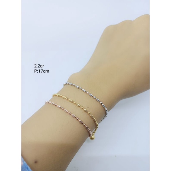 gelang bijiluna ukir silver925 +1bel