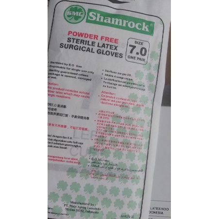 Shamrock / sarungtangan steril/ handscoon steril / pics