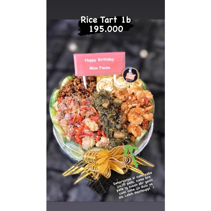 

Tr20Re Birthday Rice Tart / Kue Nasi / Rice Cake Tart Ulang Tahun - Menu 1. 5Pax Ht51G