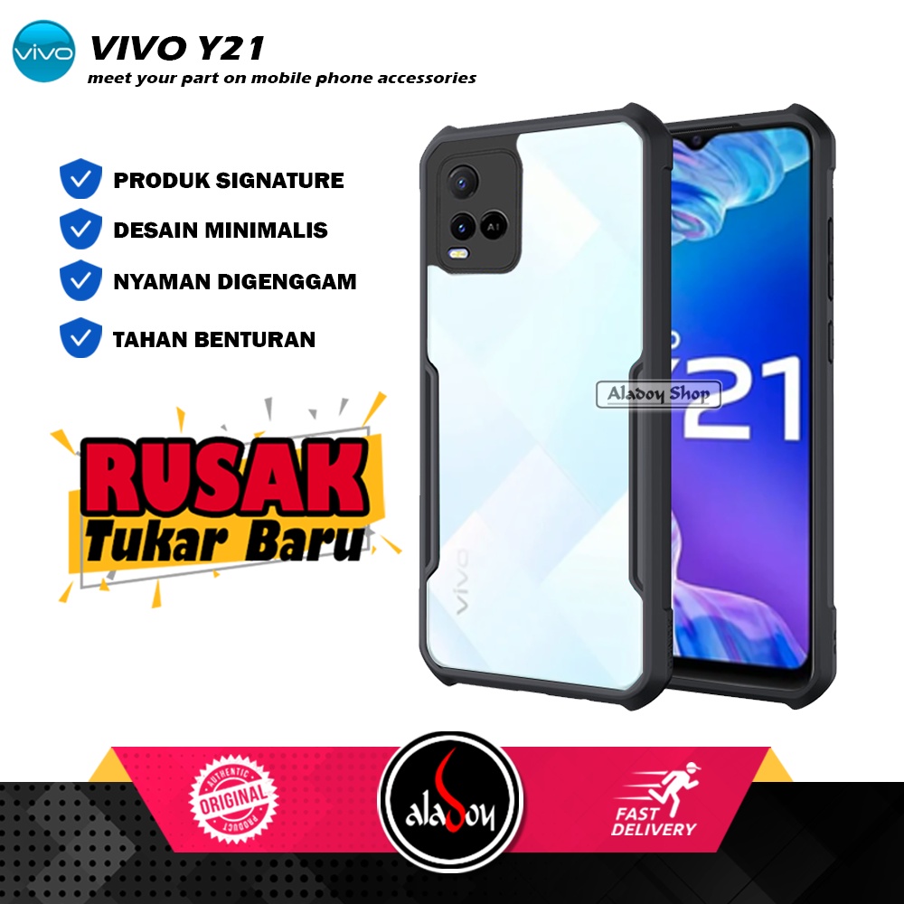 Case VIVO Y21 (2021)  Armor Fusion Shockproof Transparent Premium Casing