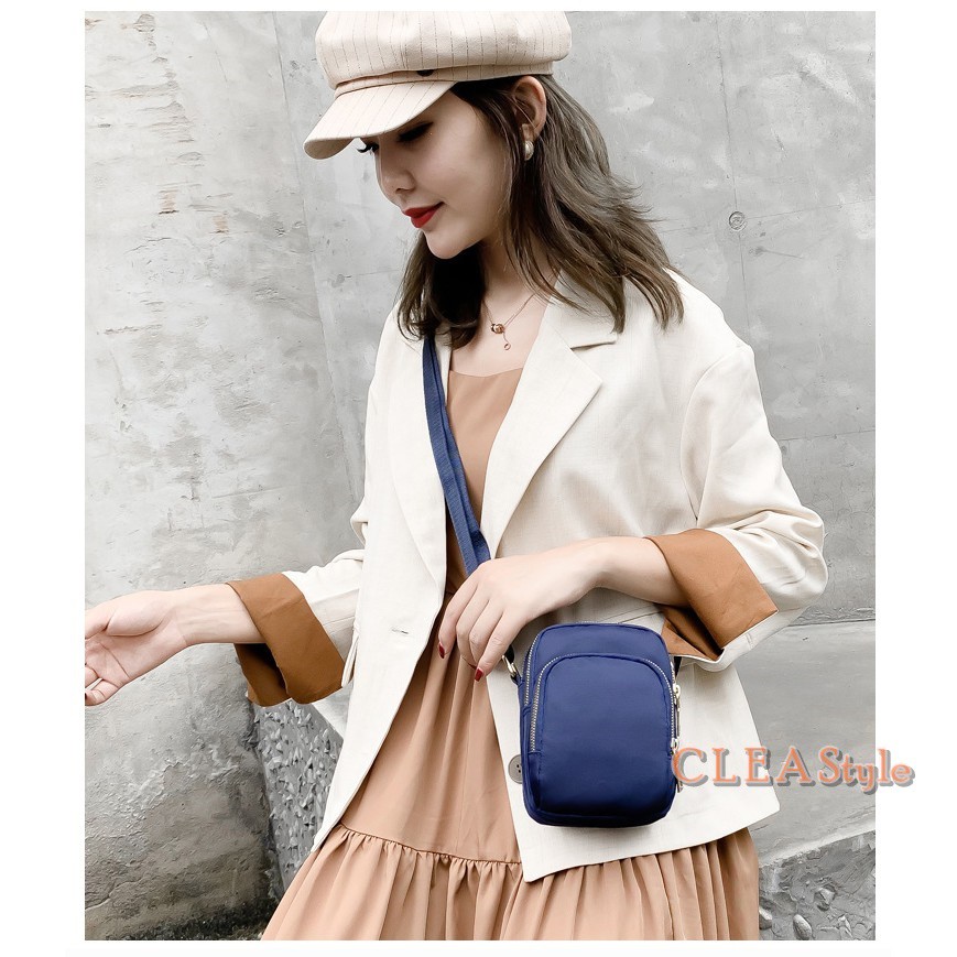 NYLON SLING BAG SOLID COLOR - WATERPROOF | MINI BAG | TAS KOREA | TAS REMAJA | TAS WANITA SLING BAG