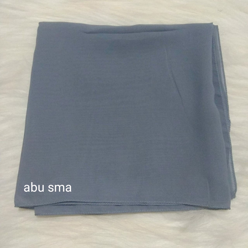 Bella Square Jumbo Syari 130x130 Lasercut / bella syar'i/ segiempat jumbo/ Jilbab LC-Abu sma
