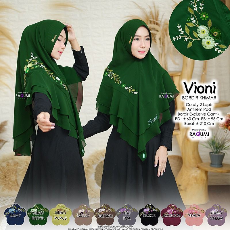 Vioni bordir Khimar by raqumi