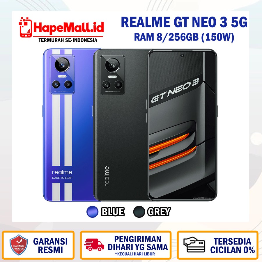 HP REALME GT NEO 3 5G 150W RAM 12/256GB GARANSI RESMI TERMURAH