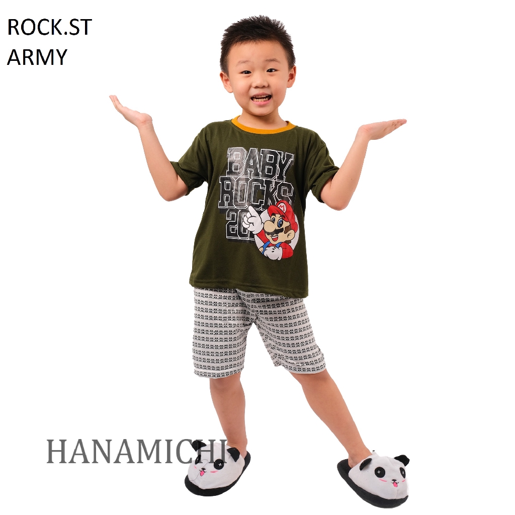 Hanamichi ROCK.ST Setelan Anak Lengan Pendek