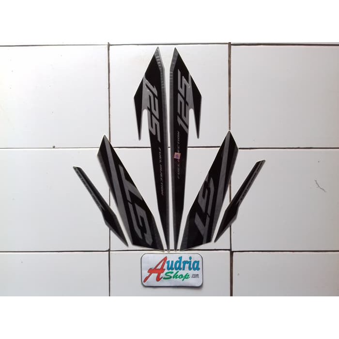 Stiker Striping Motor Yamaha Mio Soul GT 125 2016 Silver-Hitam