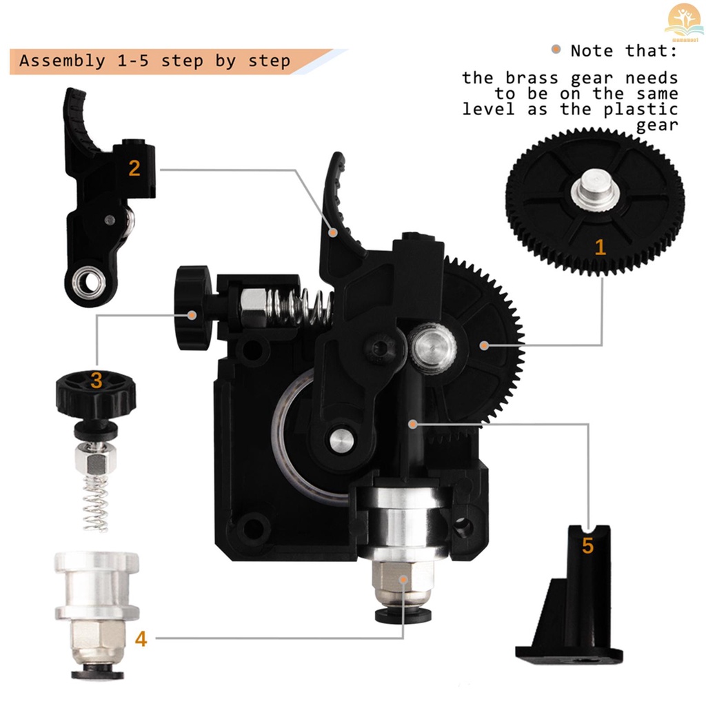 3D Printer Parts Titan Extruder Kits Compatible with Creality CR10 Ender 3 Series DIY 3D Printer V6 Hotend J-Head 1.75mm Filament