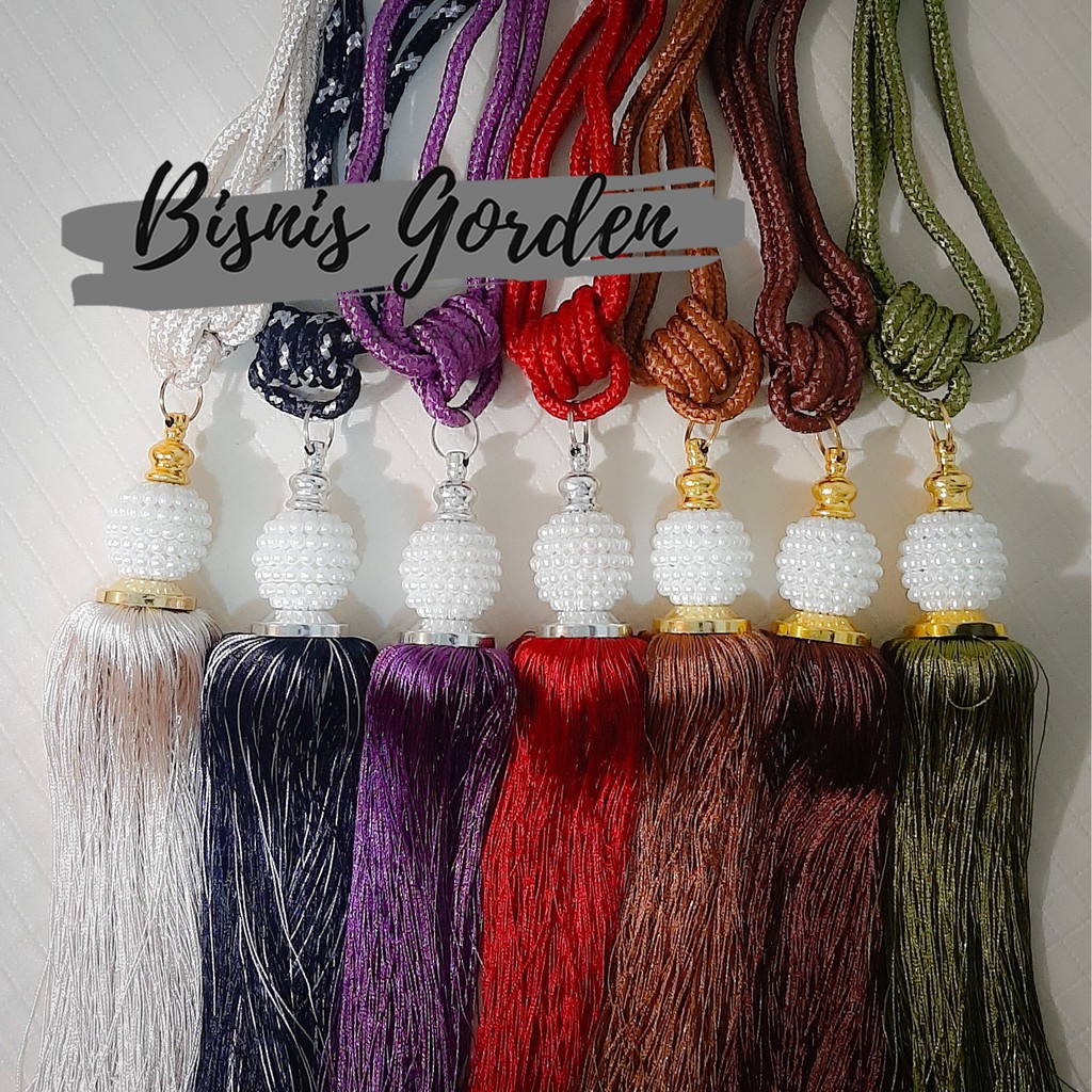 TALI GORDEN / TASELL / RUMBAI MUTIARA PENGIKAT TALI IKAT GORDYN KORDEN HORDENG TIRAI MEWAH CANTIK MU