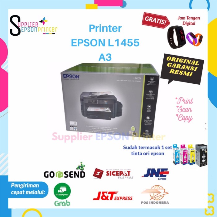 printer epson l1455 all in one A3 wifi - duplex - tinta 4 warna infus