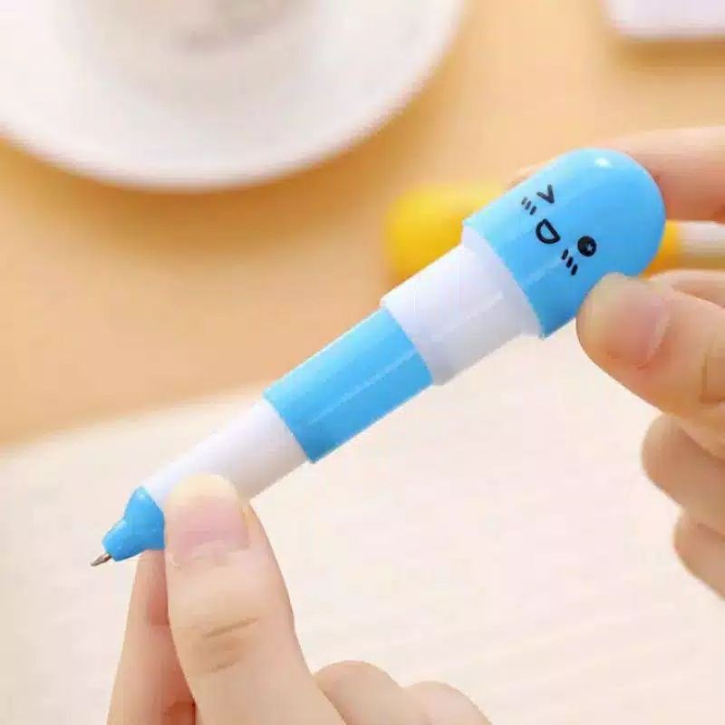 C1 Bolpoin Kapsul Unik | Bolpen Tarik Vitamin | Polpen Lucu Edukasi Anak SD SMP SMA SMU-3