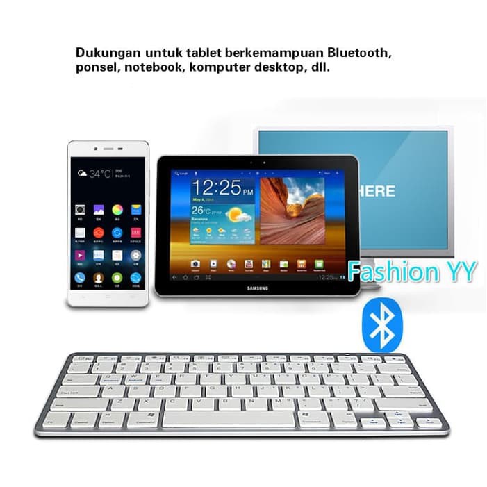 TERBARU  Keyboard Komputer - Keyboard Tablet - Keyboard Bluetooth - Ultrathin B BEST SELLER