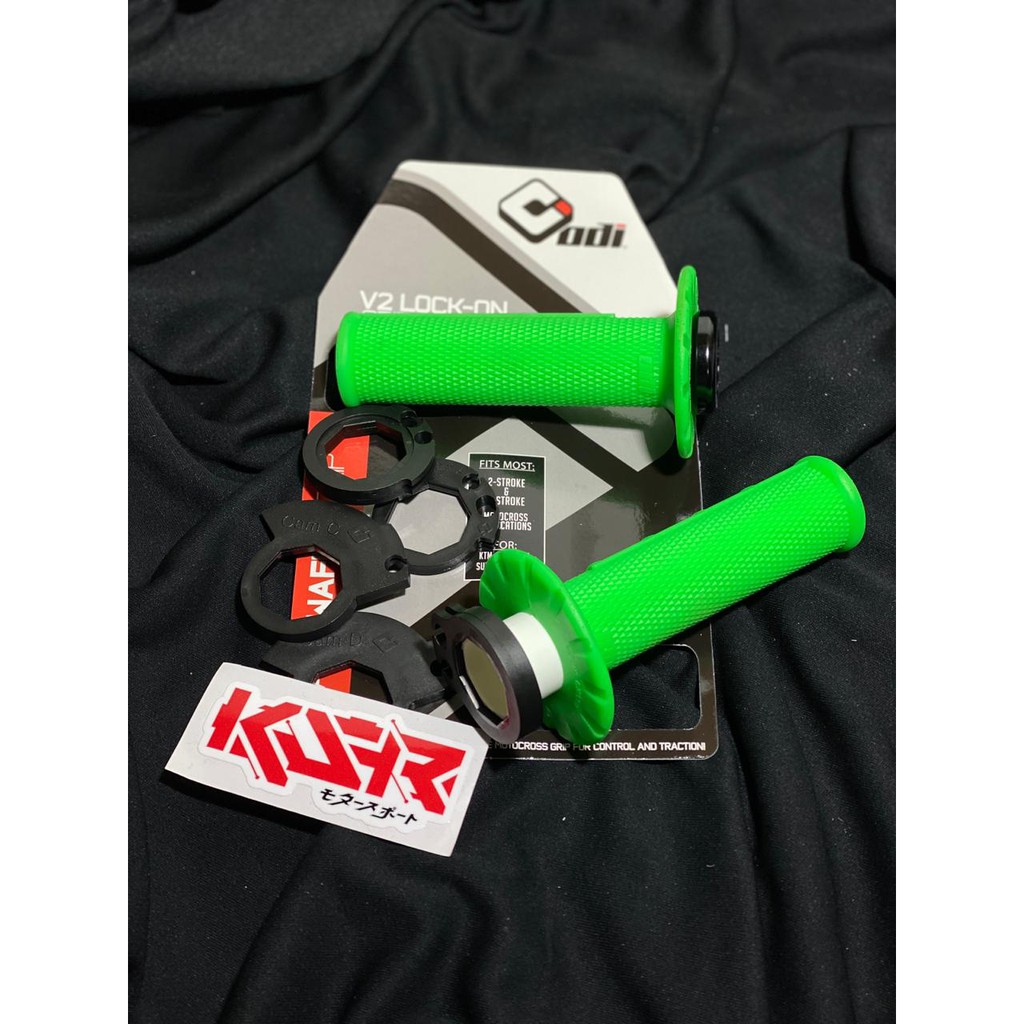 HAND GRIP ODI / NO-WAFFLE GRIP 117mm - GREEN