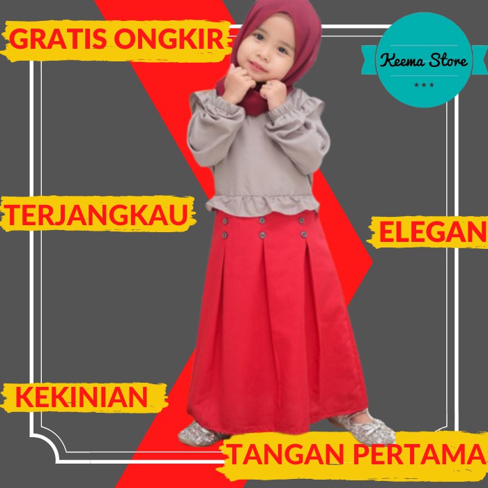 GAMIS ANAK PEREMPUAN BAJU GAMIS ANAK PEREMPUAN GAMIS SYARI SYAR'I BAJU MUSLIM ANAK PEREMPUAN