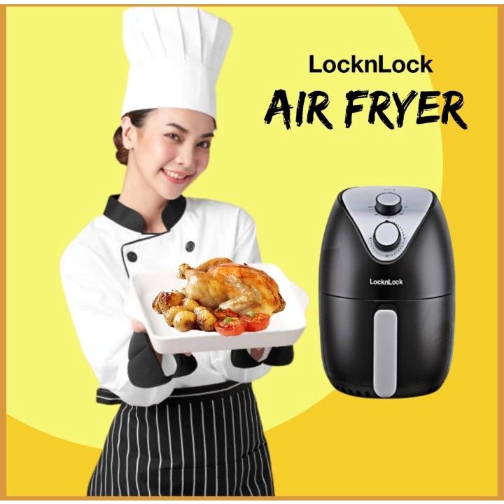 LocknLock Air Fryer 2 Liter Garansi Resmi - Hitam Putih Biru Lock &amp; Lock