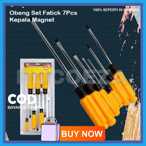 OBENG SET FATICK MULTIFUNGSI OBENG ELEKTRONIK 7PCS KEPALA MAGNET SCREWDRIVER SET 7PCS VA356